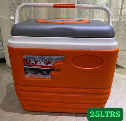 Pacific 25L Cooler Orange Gray Portable Handle image 1