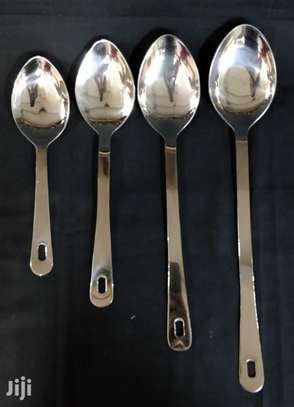 Serving Spoon Set*4 Pcs*Stainless Steel* image 1