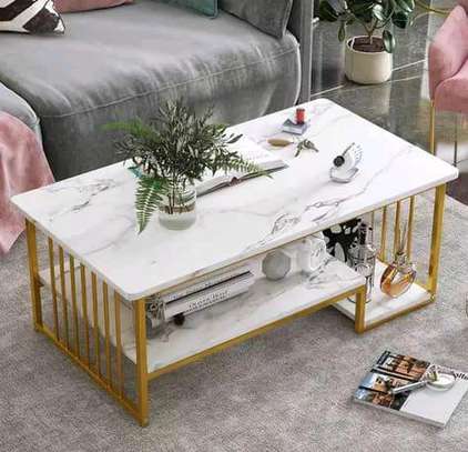 *Modern Luxury Marble Effect Coffee Table* image 3
