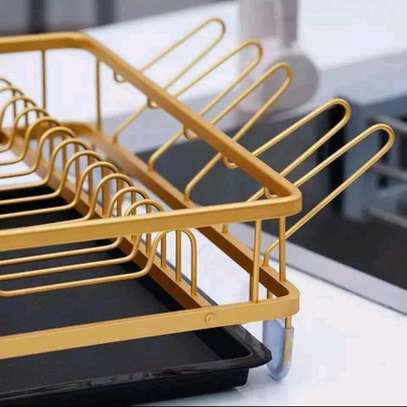 Fancy dish rack gold image 5