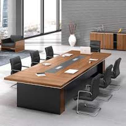 2.4 M Rectangular Wooden Executive Boardroom Table image 8