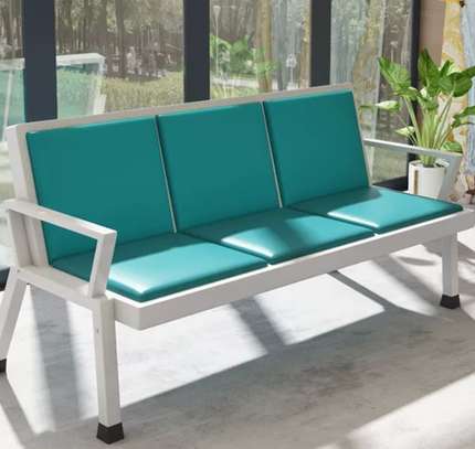 Office Bench: Green Heavy Duty Leather Bench image 3