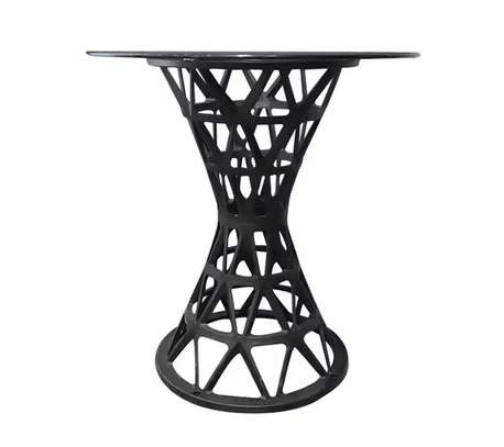 Round Glass Office Coffee Table image 2