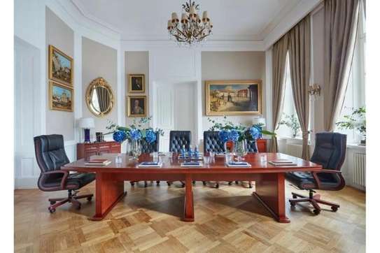 Office Table : 3 Meter Mahogany Boardroom Office Table image 4