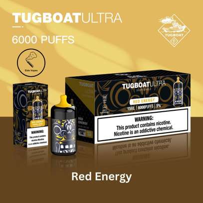 TUGBOAT ULTRA 6000 Puffs Rechargeable Vape Red Energy image 1