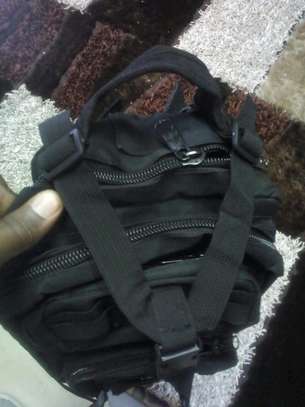 Tactical backpack black multiple handles and pockets 25l image 6