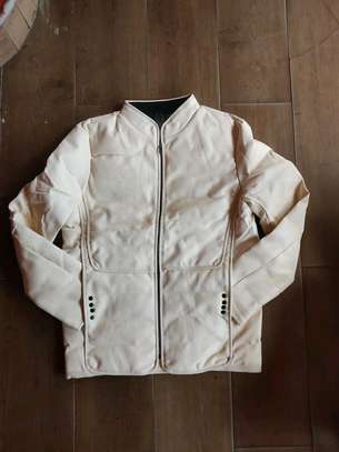 Quality designer white faux leather designer jacket image 1