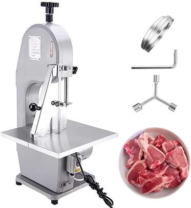 110V 850W Meat Cutting Bandsaw Machine Electric Frozen Meat Cutter Bone Bandsaw Slicer image 1