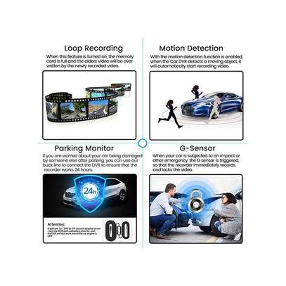 Generic 4"" Car Dashcam Auto Dvr Dash Cam G-sensor image 1