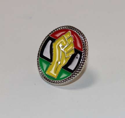 Pan Africa (silver) Lapel Pin Badge image 4