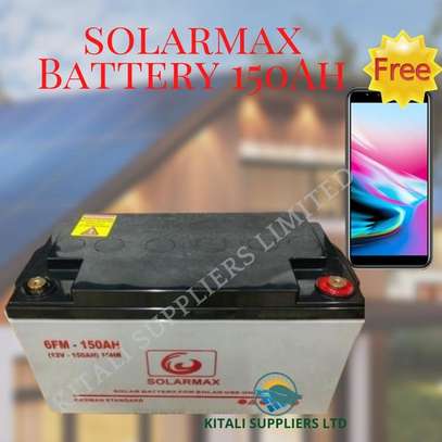 100AH SOLAR BATTERY WITH FREE PHONE GIFT image 1