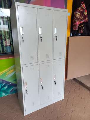 6 Locker Steel Storage Cabinet image 14