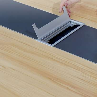 240cm Wood Steel Fixed Frame Office Table image 6
