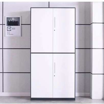 Alphard White 4-Door Steel Storage Cabinet image 3