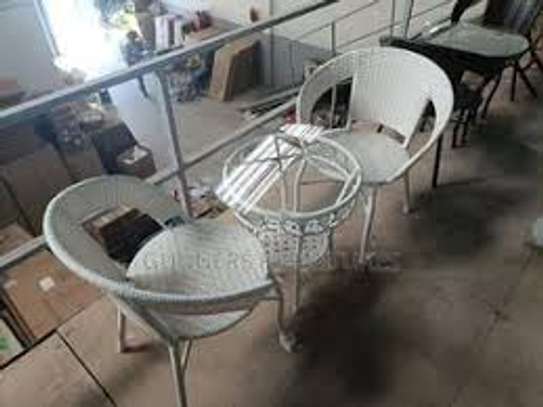 Dining Sets: White 2- Chairs and a Table Dining Set image 3