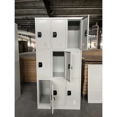 File Cabinet: Metal Structure 9-Locker Steel Office Cabinet image 1