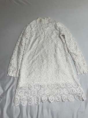 Quality lace white dress size small to medium image 1