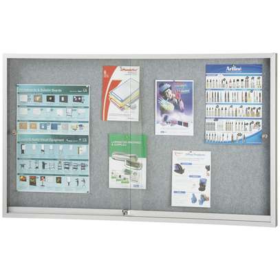 6*4 fts glass sliding noticeboard image 1