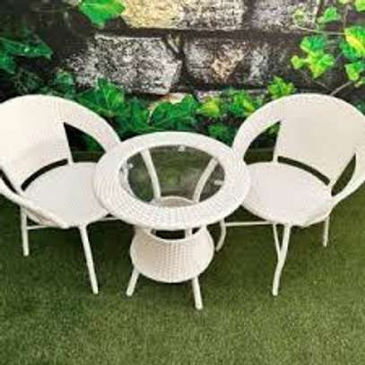 Dining Sets: White 2- Chairs and a Table Dining Set image 6