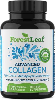 Advanced Collagen Supplement, Type 1, 2 and 3 with Hyaluronic Acid and Vitamin C image 1