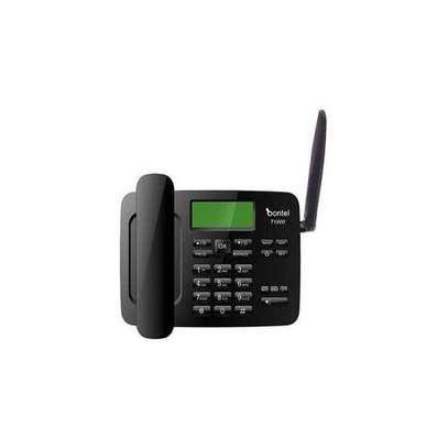 Bontel T1000 _ Wireless Desktop Phone _ SMS Feature, Black image 1
