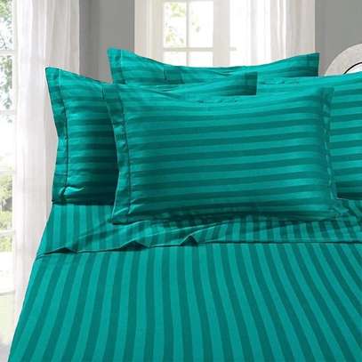 luxury cotton stripped bedsheets image 1