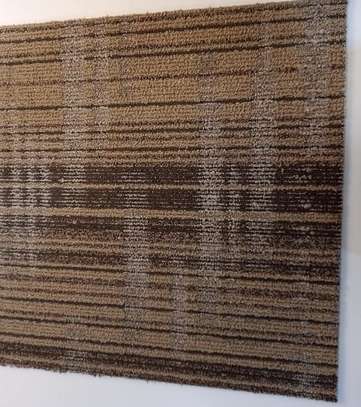 Brown Patterned carpet tile adding warmth to homes/ offices image 2