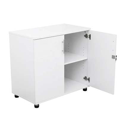 Wooden Office Storage Cabinet 2-Door Lockable Cupboard image 3