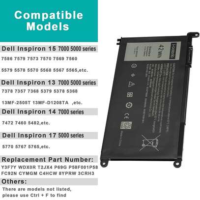 WDX0R Battery  for Dell Inspiron 13  5378 5379 5565 5567 image 1