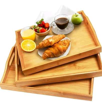 High Quality Multifunctional Bamboo Serving Trays image 4