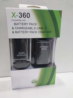 2 Battery Pack Charger Cable for Microsoft Xbox 360 Wireless image 2