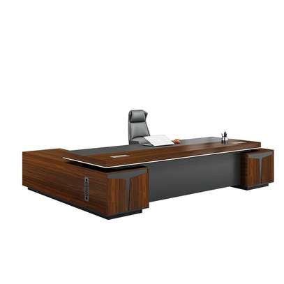 Office Desk; 2400mm Executive Desk With Side Drawer image 3