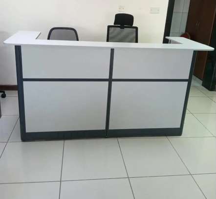 Reception Desk: White Long Reception Desks image 1