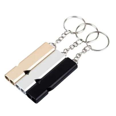 Double Aluminum Whistle Keychain Survival Dual Self-Defense image 10