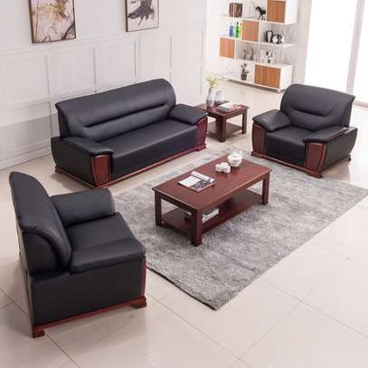 Brown Wooden Rectangular Center Coffee Table image 4