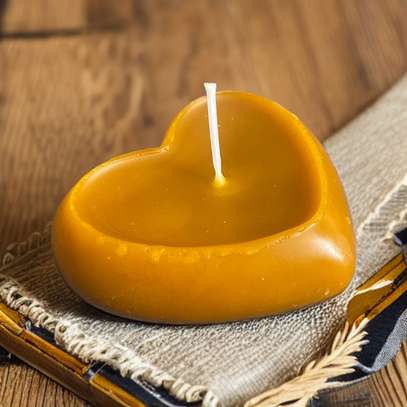 Love Heart Pure Beeswax Candle image 4