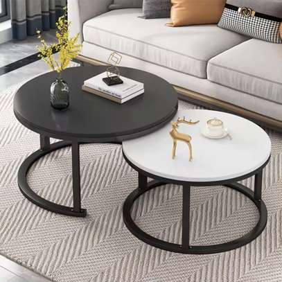 Stylish Two-Size Round Coffee and Side Tables image 1