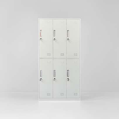 6-Door Steel Wardrobe – Metal Locker for Bedroom & Gym image 4