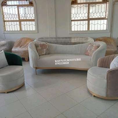 3,1,1 curved ready made sofa set image 1
