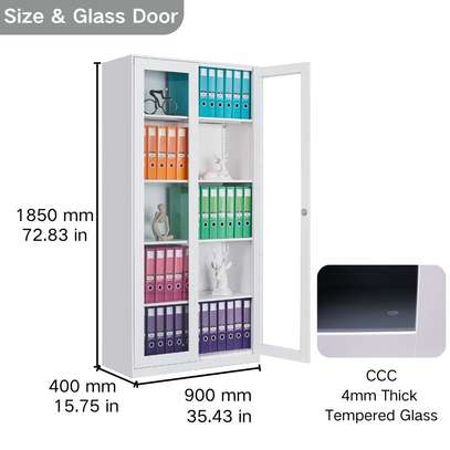 Glass Door Office Cabinet image 5