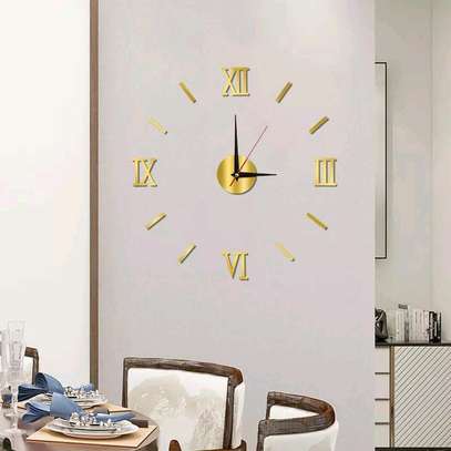 3D Acrylic mirror wall clock image 4