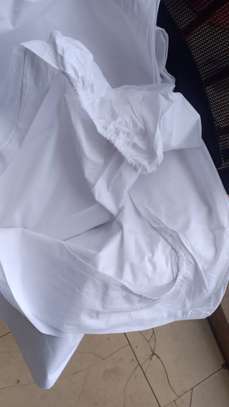 white elastic cotton bedsheets image 2
