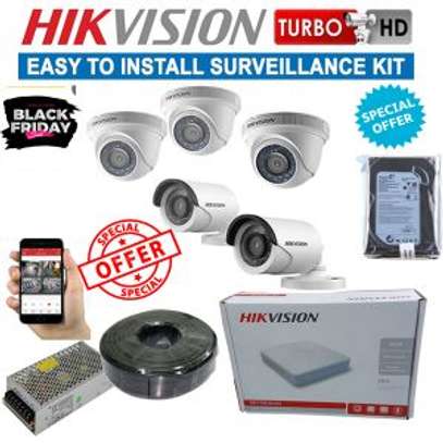 Hikvision 5 CCTV  Complete System-Night Vision+1TB Storage image 1