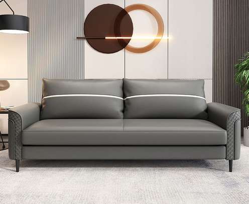 5 Seater Modern Imported Leather Executive Office Sofas image 6