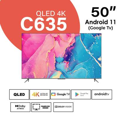 TCL 50C635 50 inch QLED 4K HDR Google TV image 1