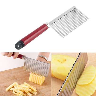 Stainless Steel Vegetable Potato Crinkle Wavy Knife Cutter image 4
