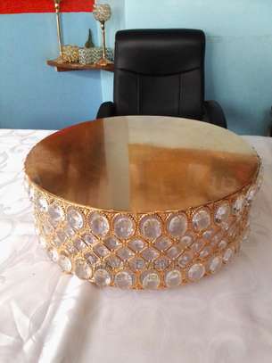 Gold Crystal Cake Stand Set of 5 image 3