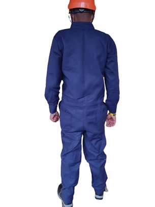 Plain navy Blue overall image 2