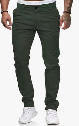 Soft Khaki Jungle Green Trousers image 1