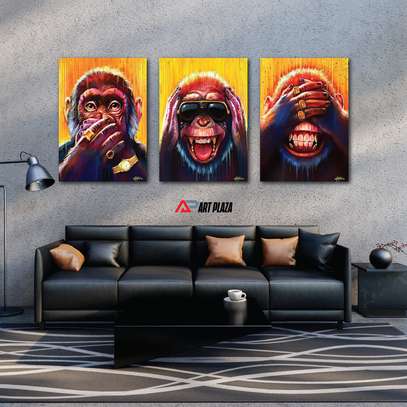 3 monkeys wall hanging image 1